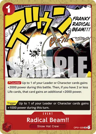 Radical Beam!! (Jolly Roger Foil) #OP01-029-jolly-roger-foil · Premium Booster -The Best- One Piece card