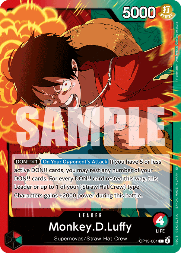Monkey.D.Luffy (Ichiban Kuji Exclusive) full card art