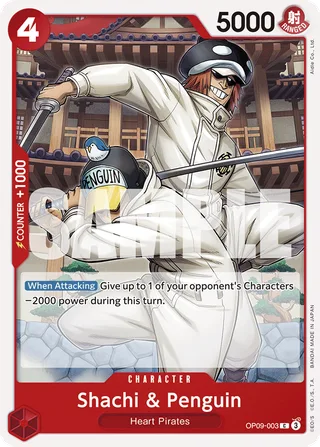 Shachi & Penguin #OP09-003 · Emperors in the New World One Piece card