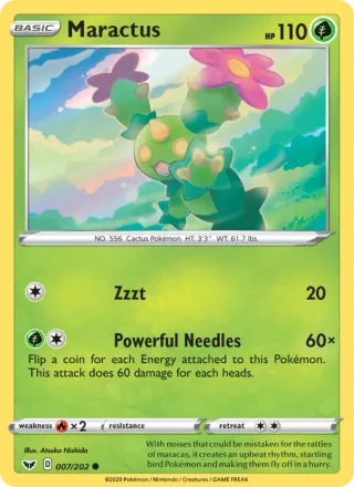 Maractus #7 · Sword & Shield Pokémon card