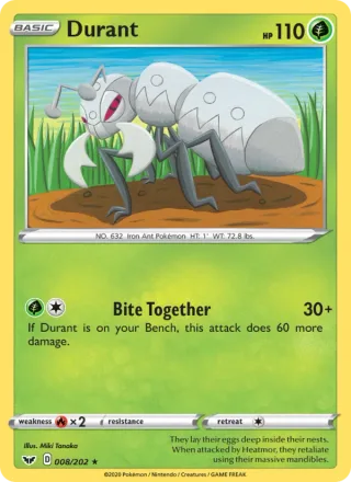 Durant #8 · Sword & Shield Pokémon card