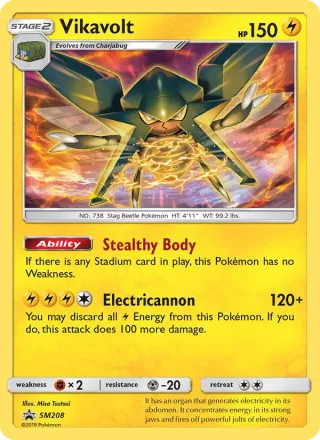 Vikavolt #SM208 · SM Black Star Promos Pokémon card