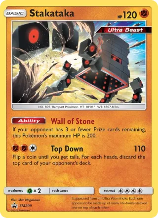 Stakataka #SM209 · SM Black Star Promos Pokémon card
