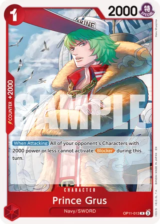 Prince Grus #OP11-013 · A Fist of Divine Speed One Piece card