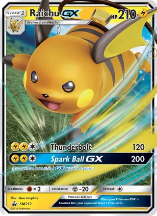 Raichu GX #SM213 · SM Black Star Promos Pokémon card