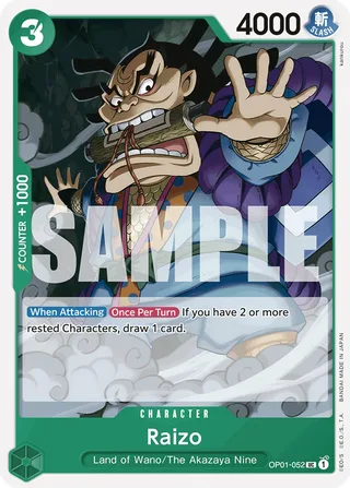 Raizo (CS 2023 Event Pack) #OP01-052-cs-2023-event-pack · One Piece Promotion Cards One Piece card