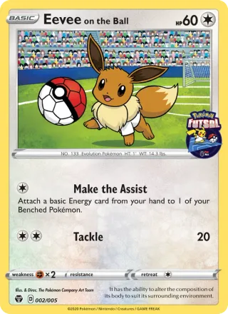 Eevee on the Ball #2 · Pokémon Futsal 2020 Pokémon card