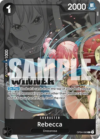Rebecca (Winner Pack 2025 Vol. 2) #OP04-092-winner-pack-2025-vol-2 · One Piece Promotion Cards One Piece card