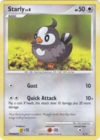 Starly #7 · DP trainer Kit (Lucario) Pokémon card