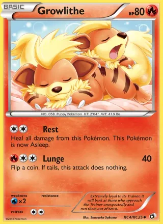 Growlithe #RC4 · Legendary Treasures Pokémon card