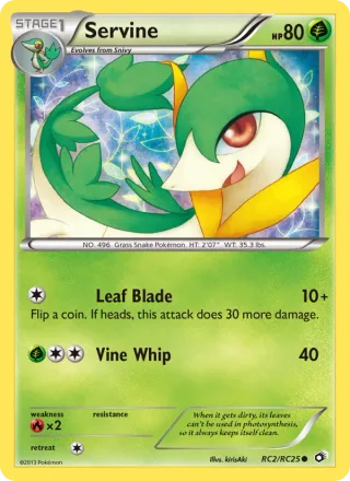 Servine #RC2 · Legendary Treasures Pokémon card