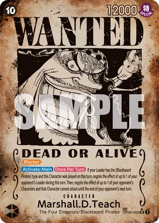 Marshall.D.Teach (Wanted Poster) #OP09-093-wanted-poster · Emperors in the New World One Piece card