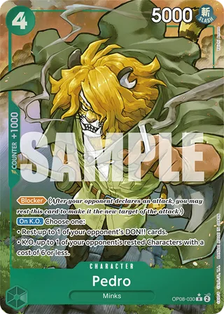 Pedro (Parallel) #OP08-030-parallel · Two Legends One Piece card