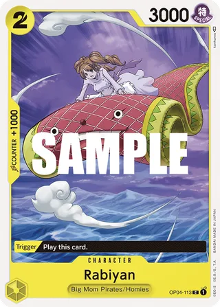 Rabiyan #OP04-113 · Kingdoms of Intrigue Pre-Release Cards One Piece card