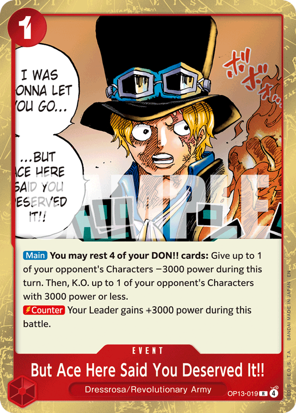 But Ace Here Said You Deserved It!! full card art