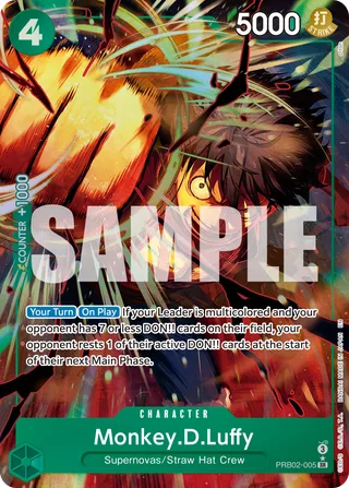 Monkey.D.Luffy (Red Bull Double Don!!) #PRB02-005-red-bull-double-don · One Piece Promotion Cards One Piece card