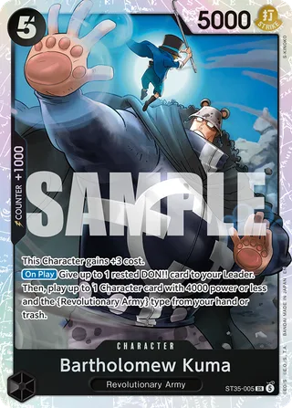 Bartholomew Kuma #ST35-005 · ST-35: Starter Deck 35 RED/BLACK Sabo One Piece card