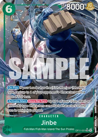 Jinbe (Alternate Art) #OP11-031-alternate-art · A Fist of Divine Speed One Piece card