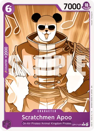 Scratchmen Apoo (Pandaman Art) #OP17-070-pandaman-art · The World's Strongest Warriors One Piece card