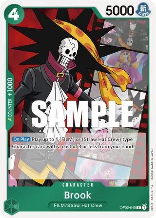 Brook #OP02-040 · Paramount War One Piece card