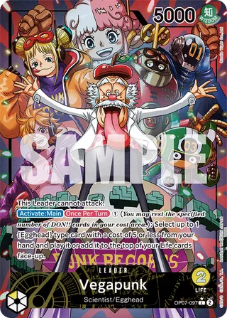 Vegapunk (Parallel) #OP07-097-parallel · 500 Years in the Future One Piece card