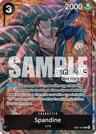 Spandine (Online Regional Participation Pack 2025 Vol.1) #EB01-043-online-regional-participation-pack-2025-vol-1 · One Piece Promotion Cards One Piece card