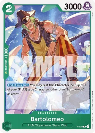 Bartolomeo (Reprint) #P-029-reprint · Premium Booster -The Best- One Piece card