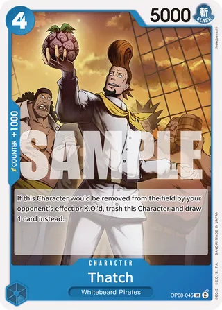 Thatch #OP08-045 · Two Legends Pre-Release Cards One Piece card