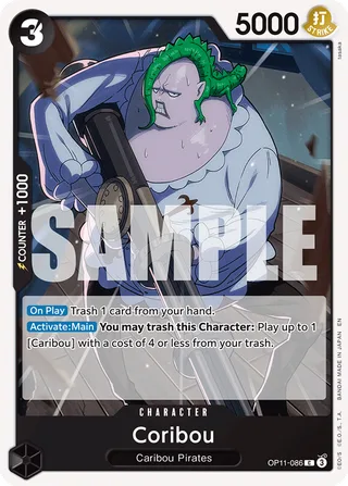 Coribou #OP11-086 · A Fist of Divine Speed Release Event Cards One Piece card
