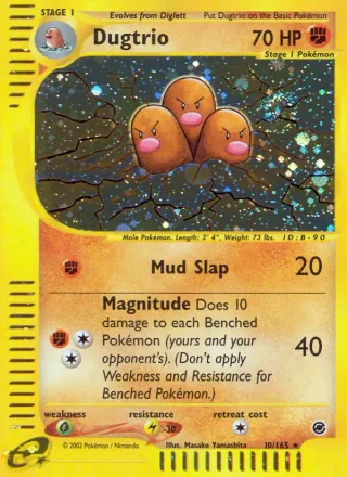 Dugtrio #10 · Expedition Base Set Pokémon card