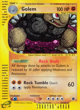 Golem #14 · Expedition Base Set Pokémon card