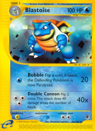 Blastoise #36 · Expedition Base Set Pokémon card