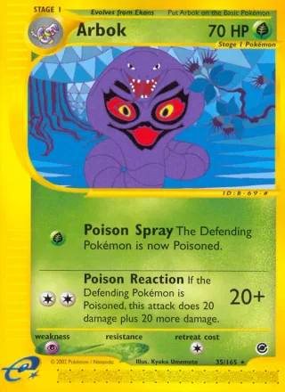 Arbok #35 · Expedition Base Set Pokémon card