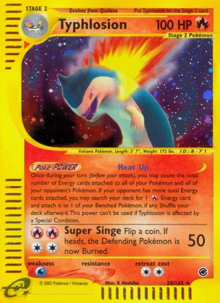 Typhlosion #28 · Expedition Base Set Pokémon card
