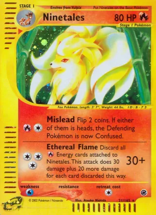 Ninetales #21 · Expedition Base Set Pokémon card