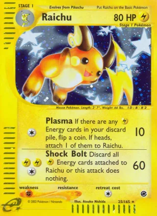 Raichu #25 · Expedition Base Set Pokémon card