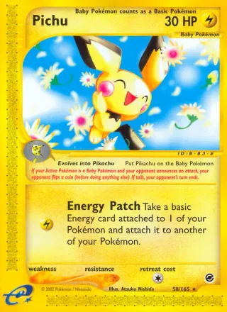 Pichu #58 · Expedition Base Set Pokémon card