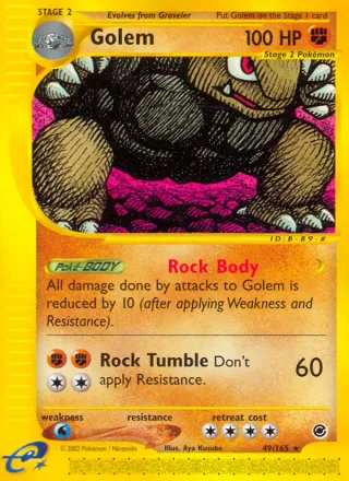 Golem #49 · Expedition Base Set Pokémon card