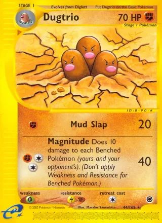 Dugtrio #44 · Expedition Base Set Pokémon card