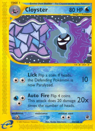 Cloyster #42 · Expedition Base Set Pokémon card