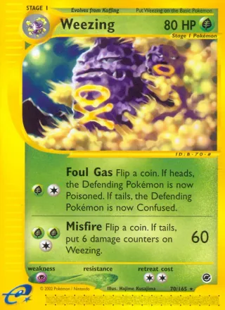 Weezing #70 · Expedition Base Set Pokémon card