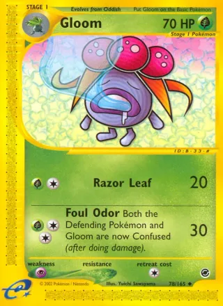 Gloom #78 · Expedition Base Set Pokémon card