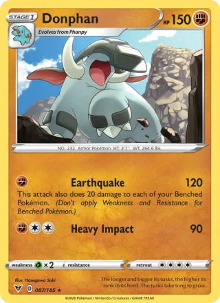 Donphan #87 · Vivid Voltage Pokémon card