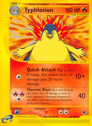 Typhlosion #64 · Expedition Base Set Pokémon card