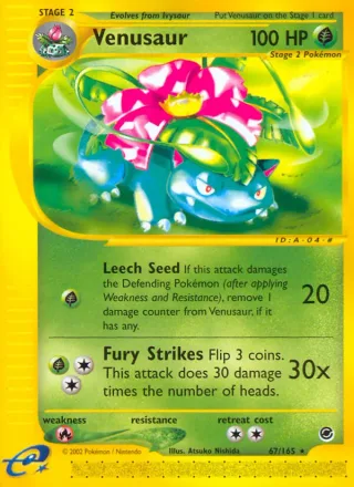 Venusaur #67 · Expedition Base Set Pokémon card
