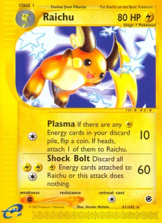 Raichu #61 · Expedition Base Set Pokémon card