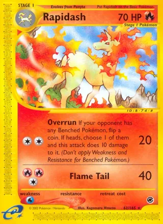 Rapidash #62 · Expedition Base Set Pokémon card