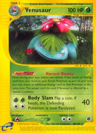 Venusaur #68 · Expedition Base Set Pokémon card
