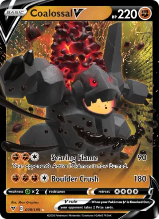Coalossal V #98 · Vivid Voltage Pokémon card