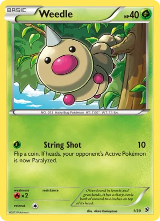 Weedle #1 · Kalos Starter Set Pokémon card